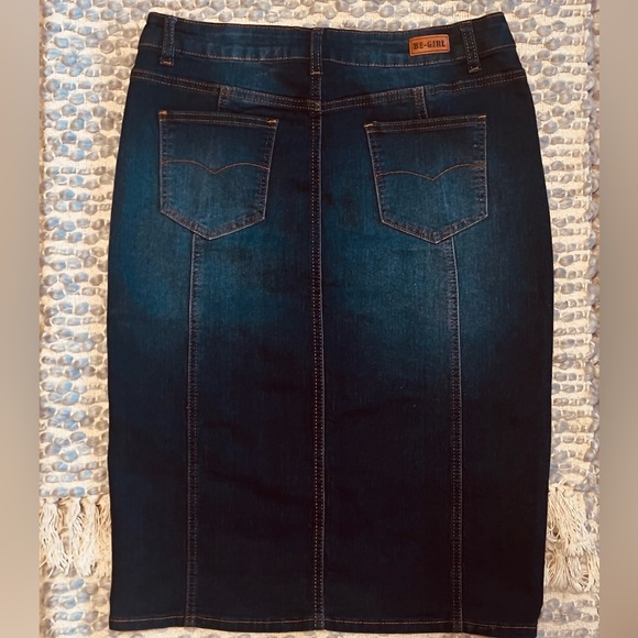 Denim Pencil Skirt - Picture 2 of 2